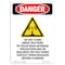 Signmission Safety Sign, OSHA Danger, 5" Height, Do Not Climb Above, Portrait OS-DS-D-35-V-2101 - alternate 1